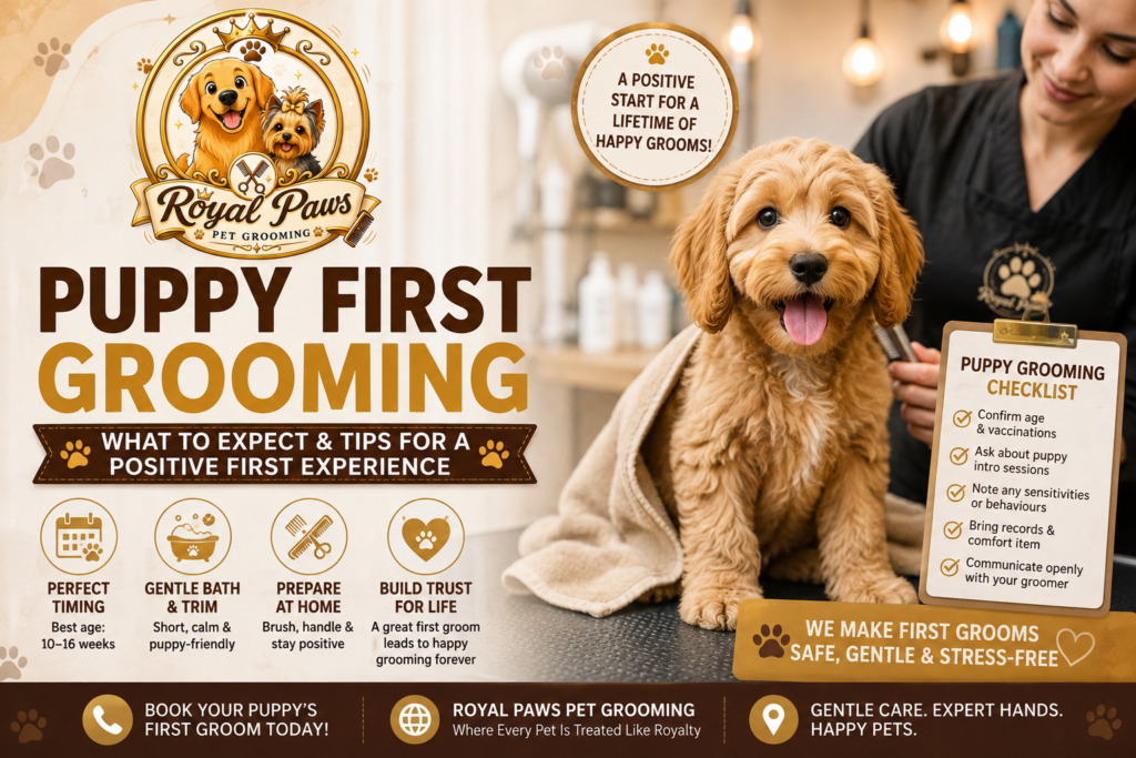 Puppy First Grooming | Royal Paws Pet Grooming